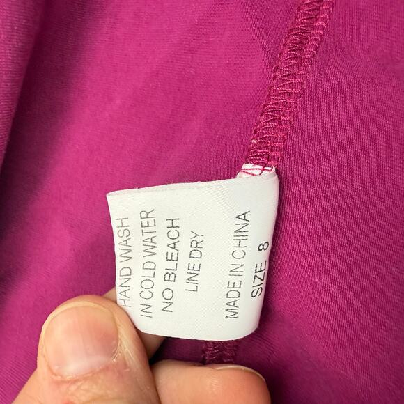 Remie Girl Raspberry Pink Fit & Flare Pocket Dress - Picture 6 of 9